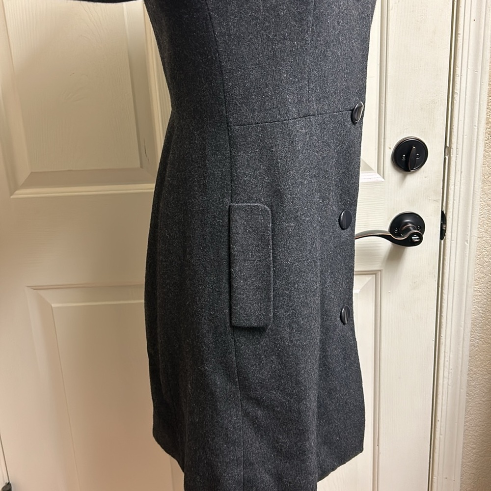Love 21 Gray Black XS Coat , 52% Woo, 33% Polyester, 7% Rayon, 4% Acrylic - Picture 6 of 9